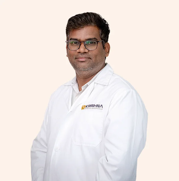 Dr. Naresh Krishna Reddy, MDS Endodontist, Chairman and Managing Director of Krishna Dental Hospital in Hyderabad, expert in root canal and advanced dental care.
